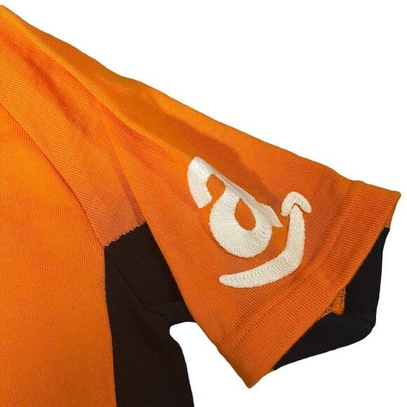 Woolistic AMAZON ORANGE WOOL Cycling Jersey Merino Sewn Logos bike rare XL women - Picture 4 of 8